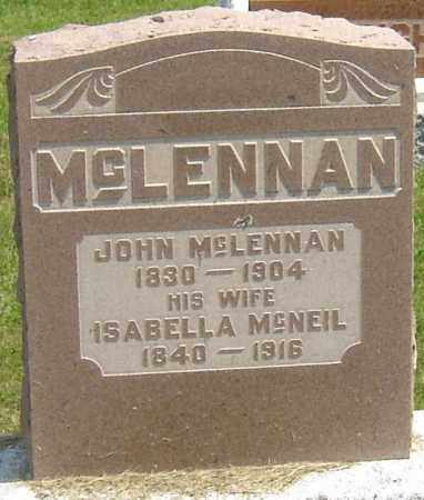 Photo of headstones/John McLennan d1904 hdstn Pauls Hill Ont